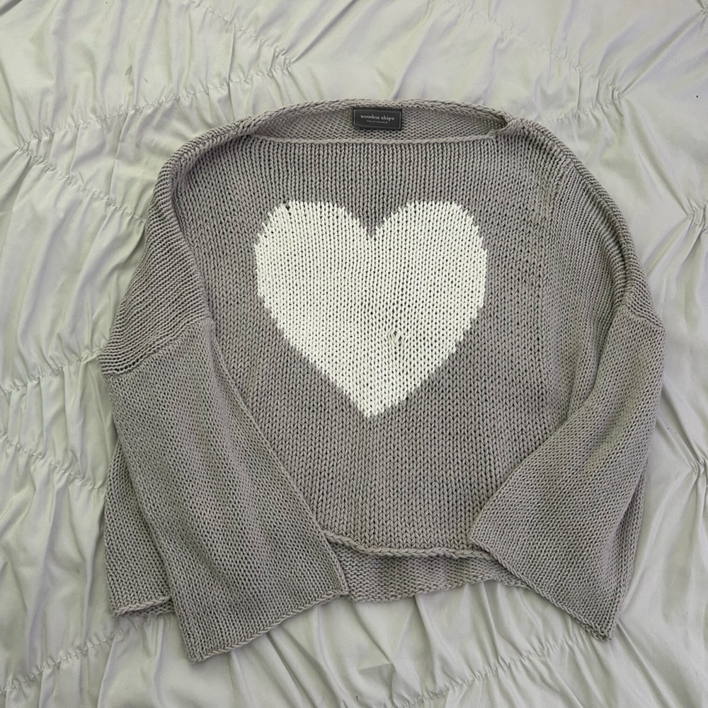 Wooden Ships heart sweater